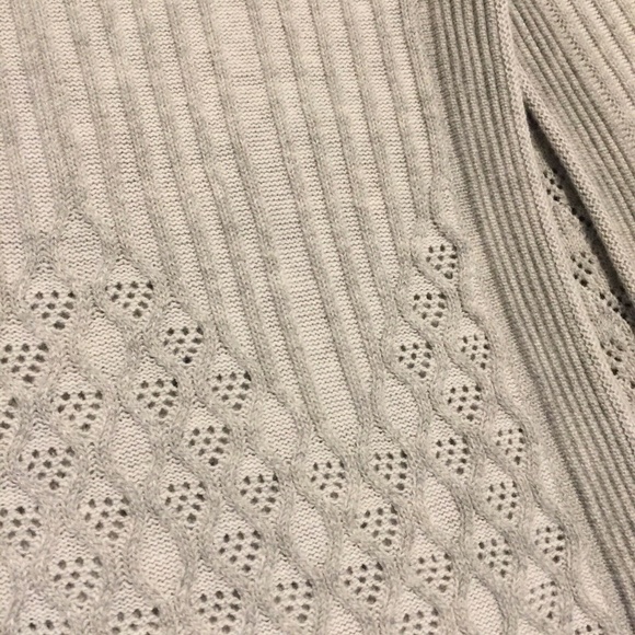 ROSIE NEIRA Grey Mixed Stitch Cardigan NWOT anthropologie 'Brunswick' - Picture 2 of 8